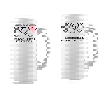 Life Meter Camisa De Corazones Deideojuegos De 8 Bits Pixel Taza de café - Regaloses