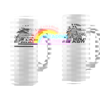 Take A Look It's In A Book Reading Book Vintage Rainbow Coffee Mug - Thegiftio UK