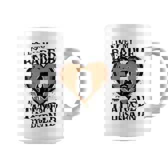 I Love My Bearded And Tattooed Husband Beard Lovers Wife Premium Graphic Print Coffee Mug - Monsterry