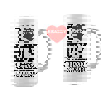 I Love My Greek Boyfriend Red Heart BF Couple Valentines Day Graphic Print Coffee Mug - Monsterry