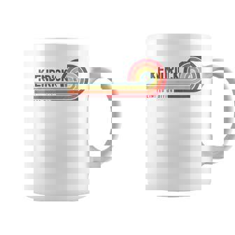 I Love Kendrick Personalizado Retro Sunset Primer Nombre Taza de café - Regaloses