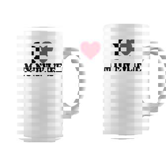 I Love My New Life Celebrate A New Beginning Positive Change Graphic Print Coffee Mug - Monsterry