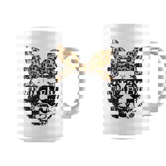 Mama Bear Face Sunglasses Leopard Print Mother's Day Coffee Mug | Mazezy
