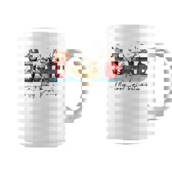 Merry Christmas Reindeer Gnomes Drink Coffee Winter Pajamas Graphic Print Coffee Mug - Monsterry