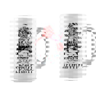 Messy Bun ED Tech Life Healthcare Worker Women ER Nurse Graphic Print Coffee Mug - Monsterry