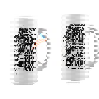 Messy Bun Getting Stuff Done Cleaning Humor Coffee Mug | Mazezy