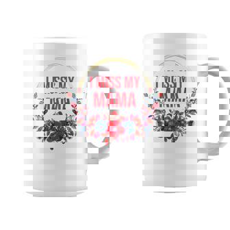 I Miss My Mama Flower Red Blue Floral Family Memorial Tank Top Graphic Print Coffee Mug - Monsterry