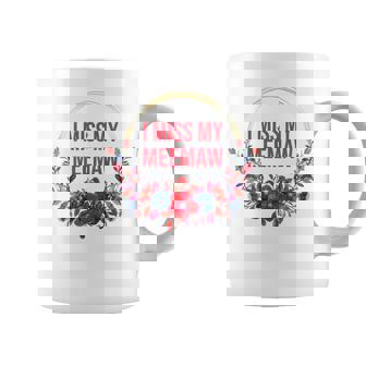 I Miss My Meemaw Flower Red Blue Floral Family Memorial Tank Top Graphic Print Coffee Mug - Monsterry