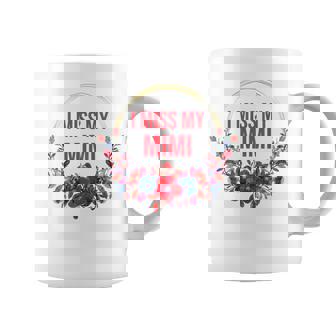 I Miss My Mimi Flower Red Blue Floral Family Memorial Tank Top Graphic Print Coffee Mug - Monsterry