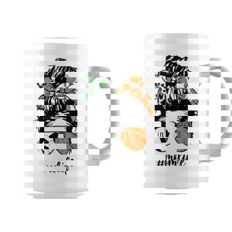 Mom Life Soccer And Basketball Messy Bun Mother Day Coffee Mug - Seseable