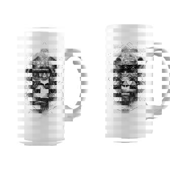 Mono Animal Zoológico Arte Mono Taza de café - Regaloses