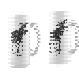 Moose Distressed Print Vintage Moose Coffee Mug | Mazezy
