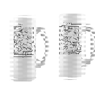 Motivo De Dinosaurio Para Colorear Y Pintar Para Niños Taza de café - Regaloses
