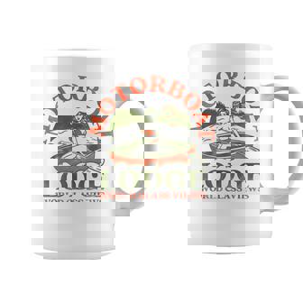 Motor Boat Lodge Sexy Busty Bikini Woman Graphic Print Coffee Mug - Monsterry