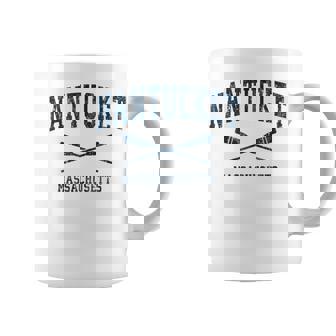 Nantucket Massachusetts Vintage Nautical Paddles Sports Oars Coffee Mug - Seseable