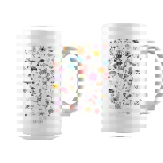 Nature Queen Flowers Floral Manga Larga Taza de café - Regaloses