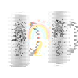 Niños Cumpleaños Arcoíris 2 Años Niña Segundo Tengo 2 Años Taza de café - Regaloses