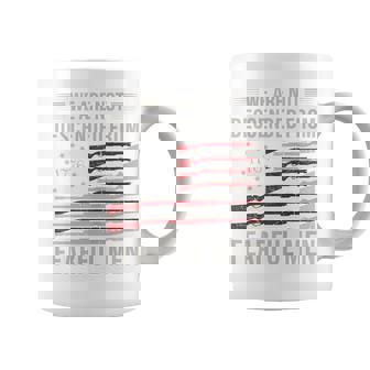 We Are Not Descended From Fearful Men Gun Flag On Back Tank Top Graphic Print Coffee Mug - Monsterry