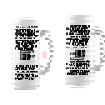 Nursing Student Low Battery Need Coffee Tired Medical Graphic Print Coffee Mug - Monsterry