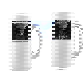 Observe Earth Day Every Day Car Orbiting In Space T-Shirt Graphic Print Coffee Mug - Monsterry