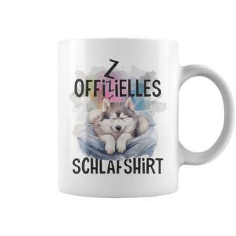 Official Siberian Husky Dog Sleep Blue Tassen - Geschenkecke