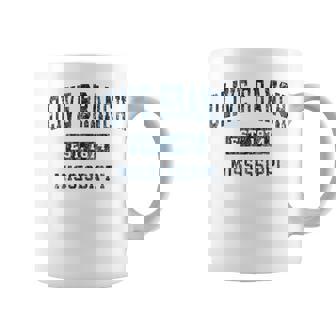 Olive Branch Mississippi MS Vintage Sports Navy Print Graphic Print Coffee Mug - Monsterry