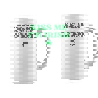 Original Kiss Me I'm Irish Shamrock St Patricks Day Graphic Print Coffee Mug - Monsterry
