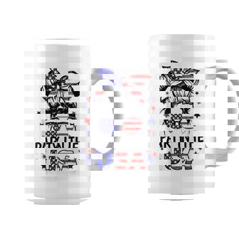 Party In Usa Girls 4Th Of July Daughter Messy Bun Usa Coffee Mug - Thegiftio UK