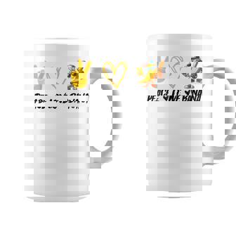Peace Love Banana For Fruit Lover Vegan Coffee Mug - Seseable