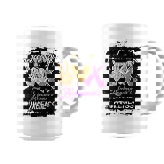 Peace Love Cure Alzheimer's Awareness ALZ Alzheimer's Mom Graphic Print Coffee Mug - Monsterry