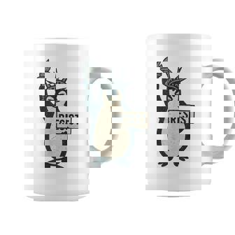 Penguin Resist Penguins Protest Graphic Vintage Coffee Mug | Seseable UK
