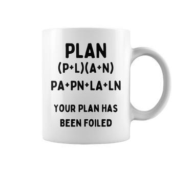 Your Plan Has Been FOILED Nerdy Math Joke Algebra Graphic Print Coffee Mug - Monsterry