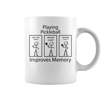 Playing Pickleball Improves Memory Pickleball Player Coffee Mug - Seseable