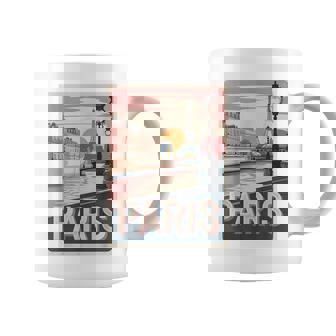 Posterintage Paris Tour Eiffel River Sunset Tasse - Cadeauxyz