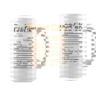 Pound Cake Nutrition Facts Thanksgiving Christmas Graphic Print Coffee Mug - Monsterry