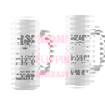 Proud Mom Of A Flippin Awesome Gymnast Gymnastics Mom Graphic Print Coffee Mug - Monsterry