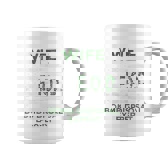 Proud Wife Of a Bomb Disposal Expert EOD Wife American Flag Graphic Print Coffee Mug - Monsterry