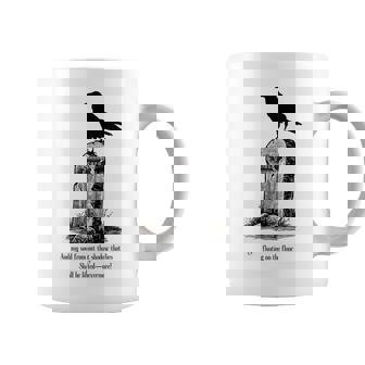 The Raven El Cuervo Poe Usher Lápida Gótico Nevermore Oscuro Taza de café - Regaloses