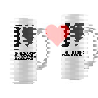 Red Heart I Love Maddox Graphic Print Coffee Mug - Monsterry