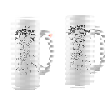 Rescue Dog And Cat Drawing Rescue Pet Pittie And Kitty Graphic Print Coffee Mug - Monsterry