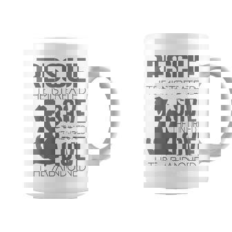 Rescue Save Love Animal Rescue Dog Cat Lovers Graphic Print Coffee Mug - Monsterry