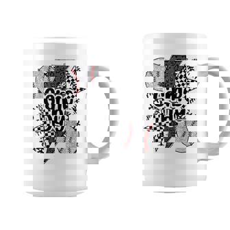 Retro Baseball Game Day Checkered Leopard Baseball Mama Mom Coffee Mug - Monsterry