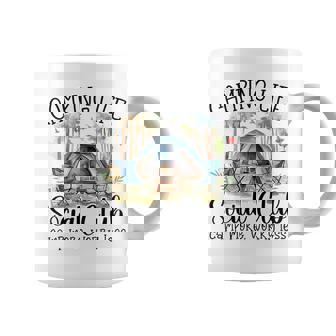 Retro Camping Life Social Club Camp More Worry Less Graphic Print Coffee Mug - Monsterry