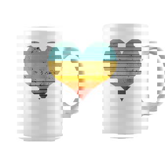 Retro Colorful Vintage Shaped Love Sign Heart Symbol Design Raglan Baseball Tee Graphic Print Coffee Mug - Monsterry