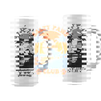 Retro Dog Beach Day Salty Paws Print Summer Ocean Sunset Graphic Print Coffee Mug - Monsterry
