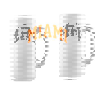 Retro Miami Miami Vintage Classic Orange Green Fl Coffee Mug | Seseable CA