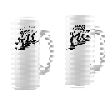 Retro Swoosh Job Title Makeup Artist Taza de café - Regaloses