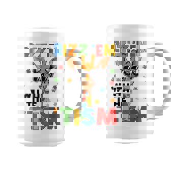 Rizz Em With The Tism Autistic Giraffe Autism Awareness Coffee Mug - Seseable