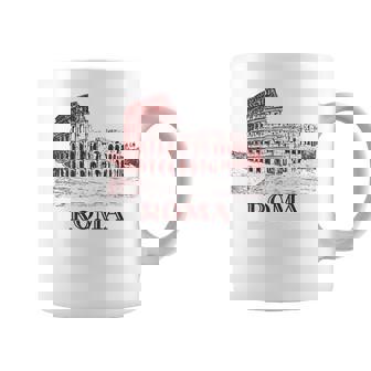 Roma Italia Coliseo Romano Ilustraciónintage Taza de café - Regaloses