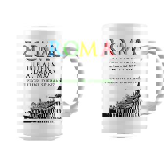 Roma Jubileo Peregrinos De Esperanza 2025 Dios Cristiano2 Manga Larga Taza de café - Regaloses